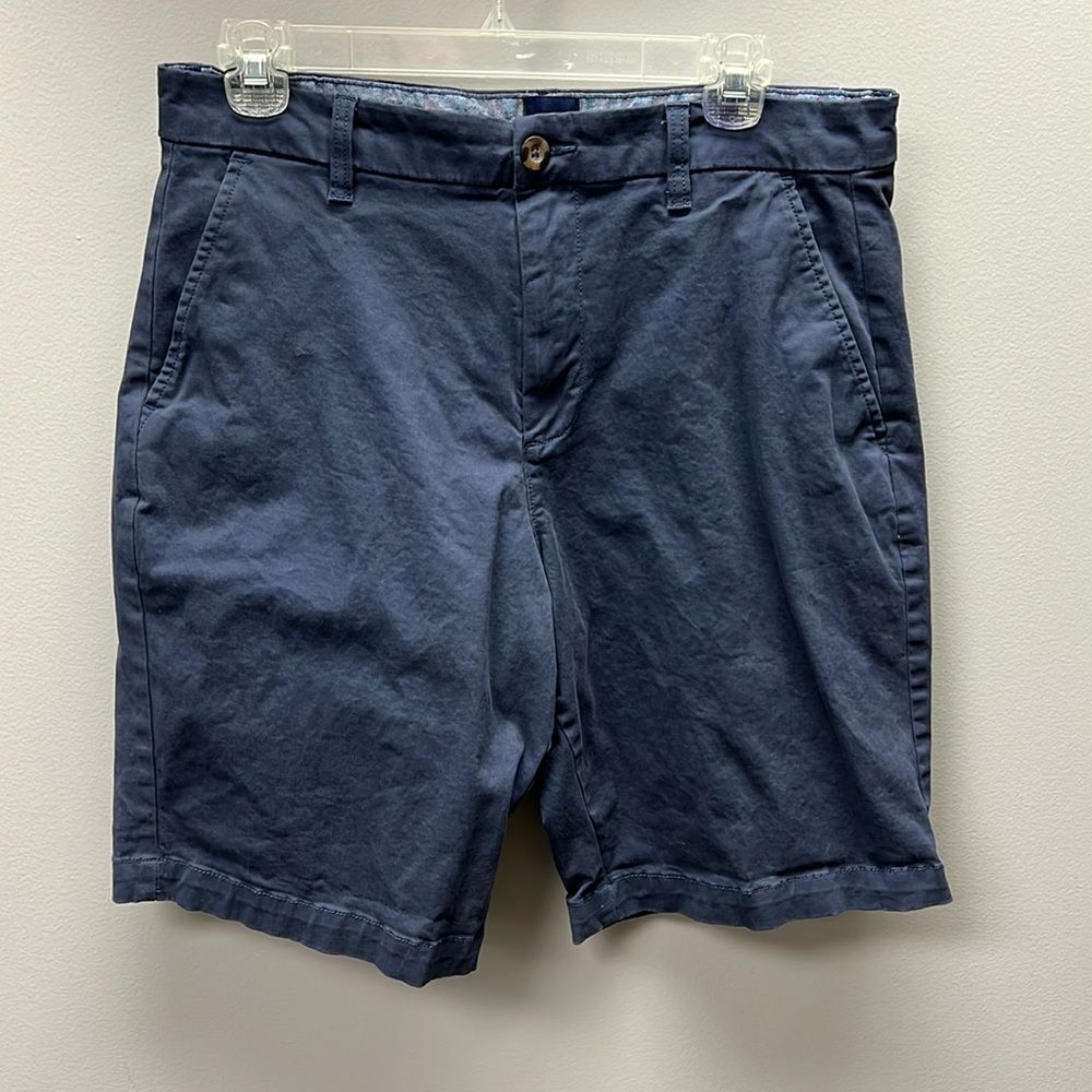 GAP Men's Flat Front Short with Stretch Sz 32 Navy Mood Indigo